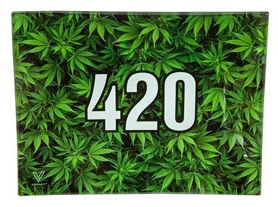 Rolling Tray, SMALL, "420 green"