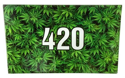 Rolling Tray, MEDIUM, "420 green"