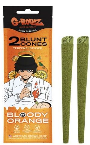 G-Rollz | 2x 'Bloody Orange' Terpene-infused Pre-rolled Hemp Cones