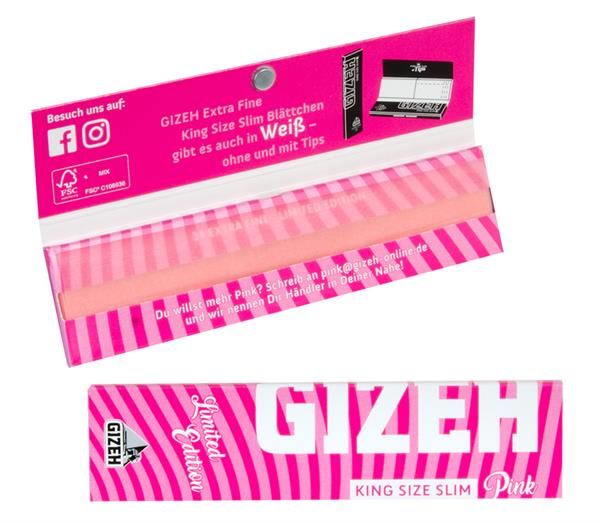 Gizeh EXTRA FINE King Size Slim Pink