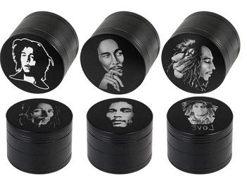 Grinder Bob Marley Motiv - CNC Aluminium