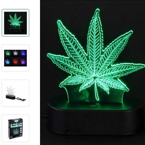 3D-Leuchte "Cannabis Blatt"