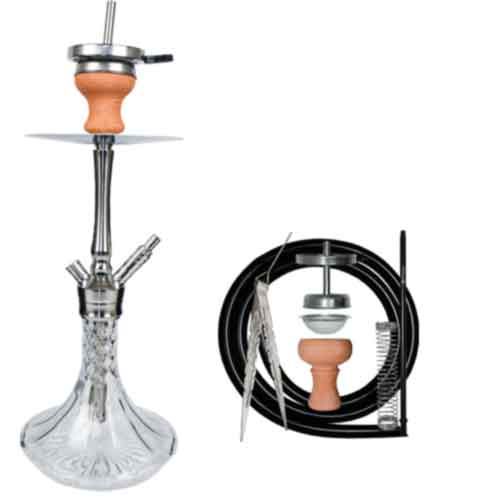 Caesar Premium Shisha 410B Edelstahl transparent